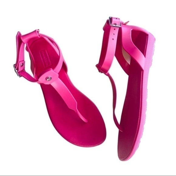 Hunter Pink T-Trap Sandals EUC - Picture 3 of 8